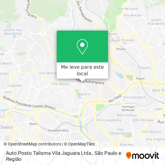 Auto Posto Talisma Vila Jaguara Ltda. mapa