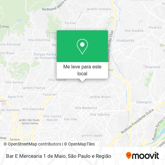 Bar E Mercearia 1 de Maio mapa