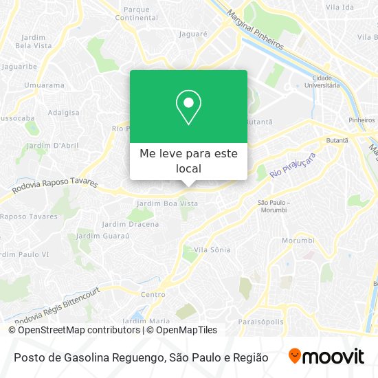 Posto de Gasolina Reguengo mapa