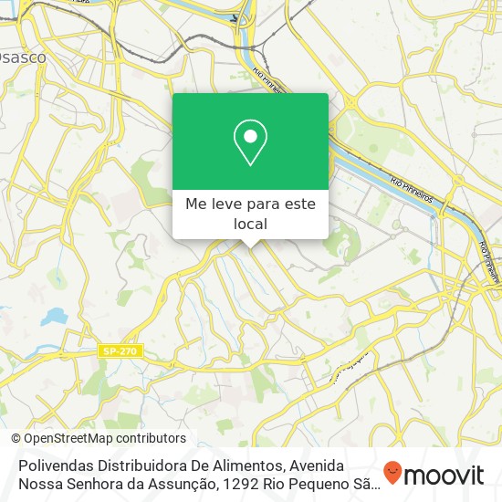 Polivendas Distribuidora De Alimentos, Avenida Nossa Senhora da Assunção, 1292 Rio Pequeno São Paulo-SP 05359-001 mapa