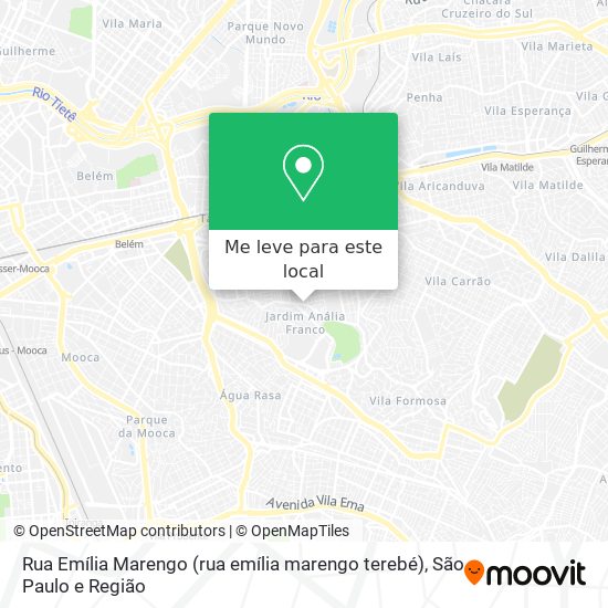 Rua Emília Marengo (rua emília marengo terebé) mapa