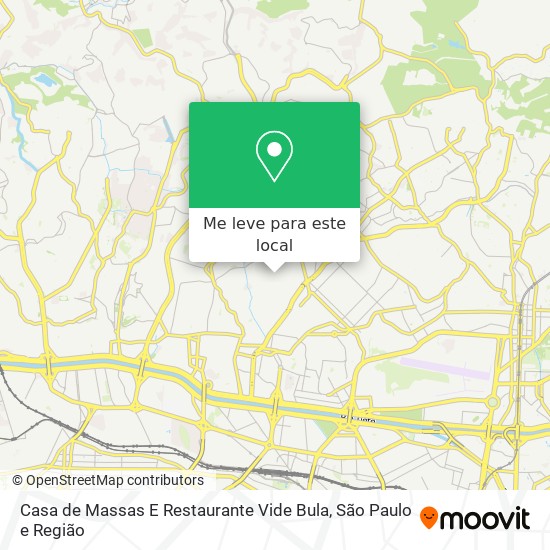 Casa de Massas E Restaurante Vide Bula mapa