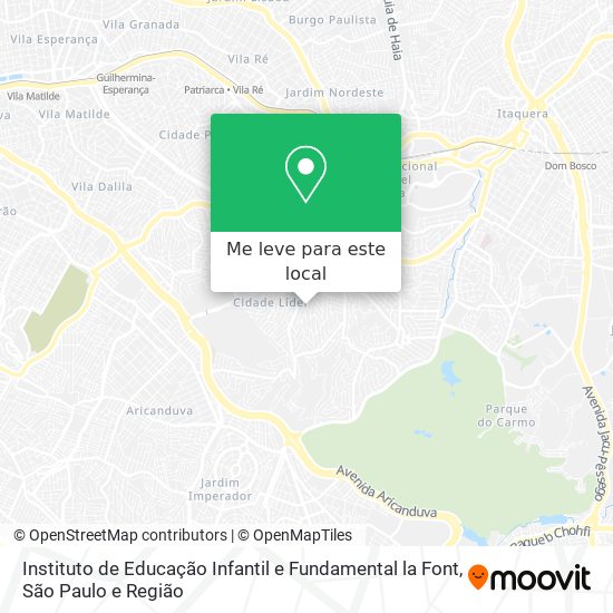 Instituto de Educação Infantil e Fundamental la Font mapa