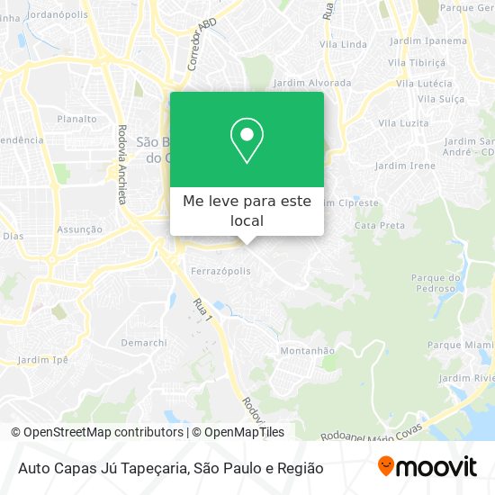 Auto Capas Jú Tapeçaria mapa