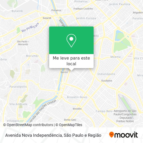 Avenida Nova Independência mapa