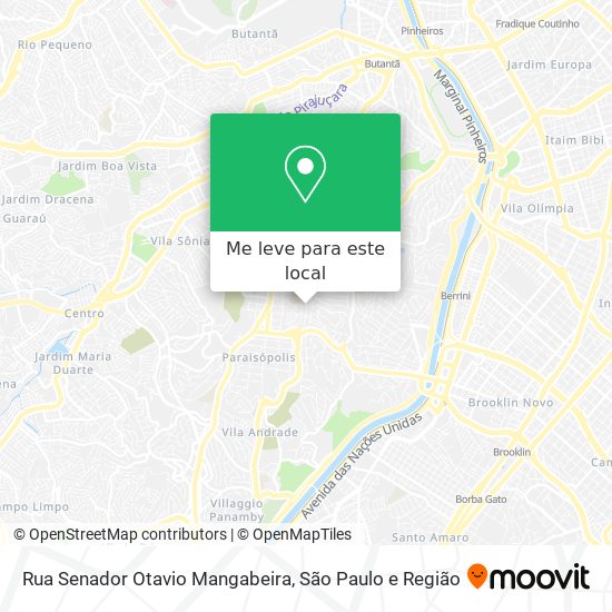 Rua Senador Otavio Mangabeira mapa