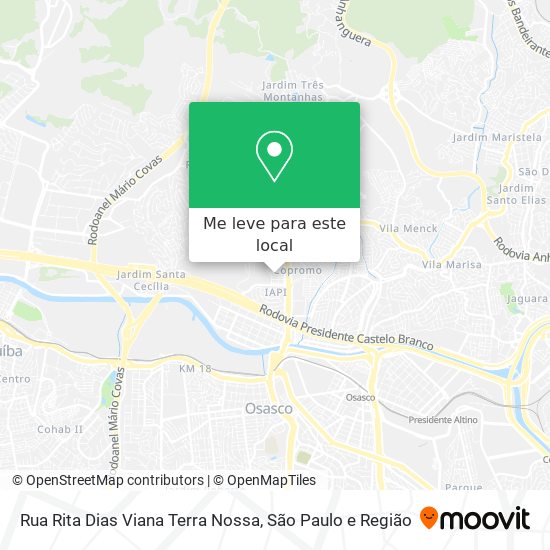 Rua Rita Dias Viana Terra Nossa mapa