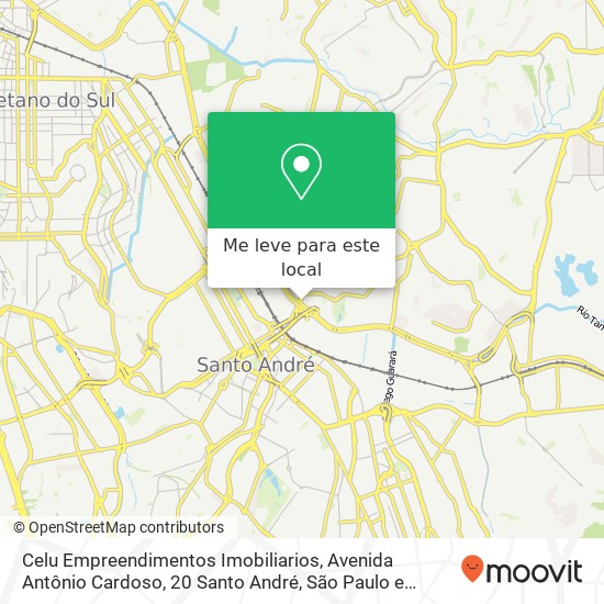 Celu Empreendimentos Imobiliarios, Avenida Antônio Cardoso, 20 Santo André mapa