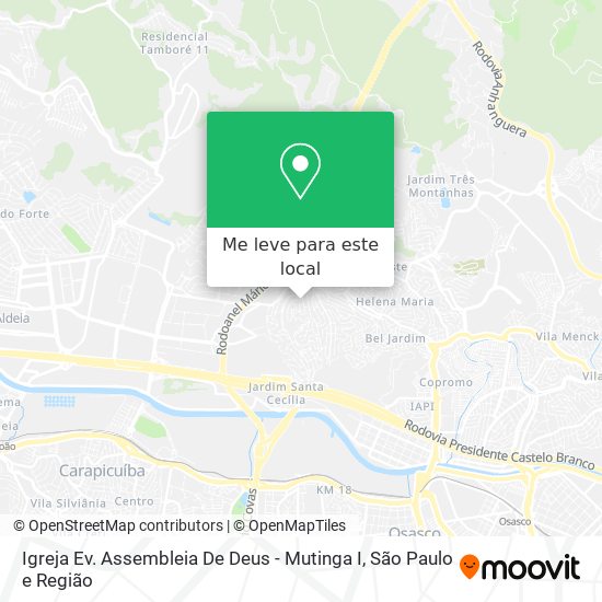 Igreja Ev. Assembleia De Deus - Mutinga I mapa