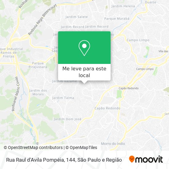 Rua Raul d'Avila Pompéia, 144 mapa
