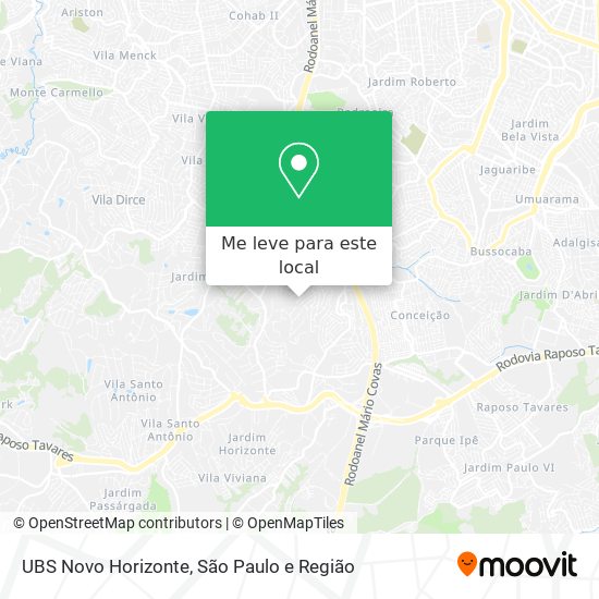 UBS Novo Horizonte mapa