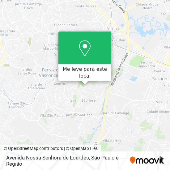 Avenida Nossa Senhora de Lourdes mapa