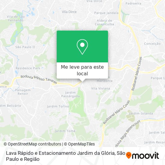 Lava Rápido e Estacionamento Jardim da Glória mapa