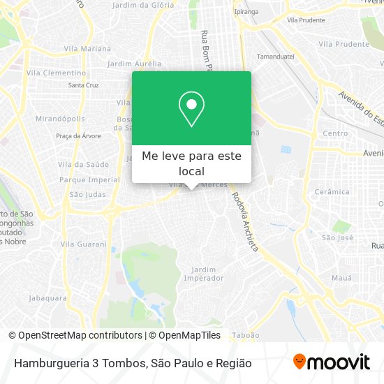 Hamburgueria 3 Tombos mapa