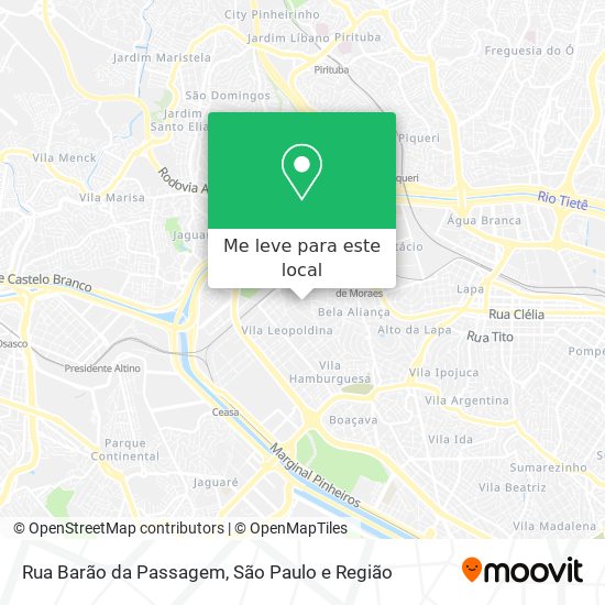 Rua Barão da Passagem mapa