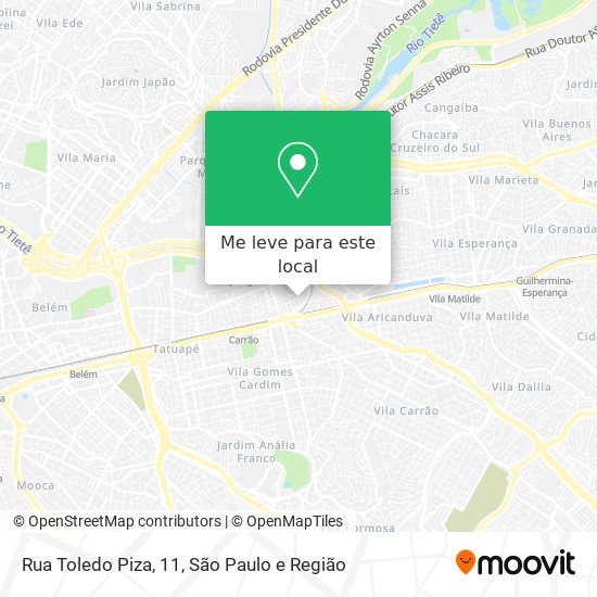 Rua Toledo Piza, 11 mapa