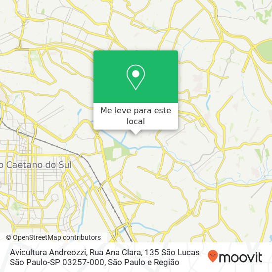 Avicultura Andreozzi, Rua Ana Clara, 135 São Lucas São Paulo-SP 03257-000 mapa