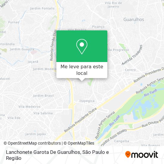 Lanchonete Garota De Guarulhos mapa