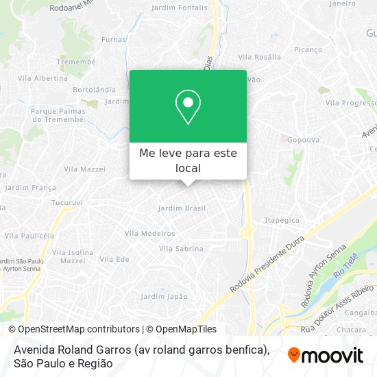 Avenida Roland Garros (av roland garros benfica) mapa