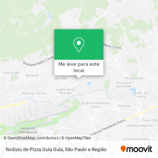 Rodízio de Pizza Gula Gula mapa