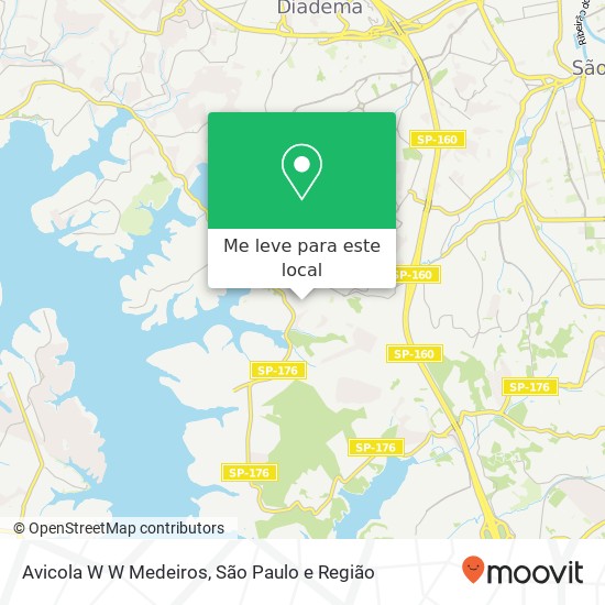 Avicola W W Medeiros, Rua Aramaçã Eldorado mapa
