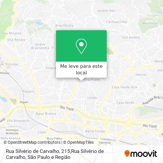 Rua Silvério de Carvalho, 215,Rua Silvério de Carvalho mapa