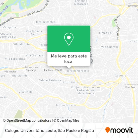 Colegio Universitário Leste mapa