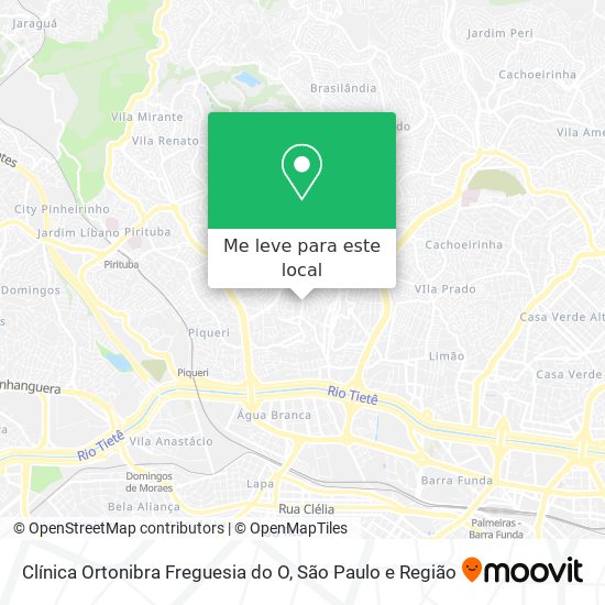 Clínica Ortonibra Freguesia do O mapa