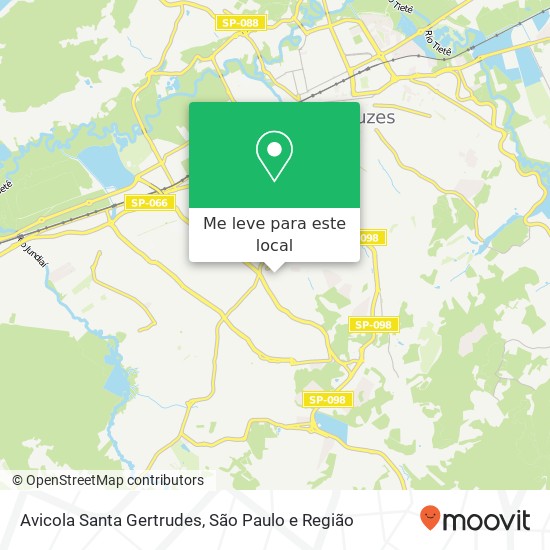 Avicola Santa Gertrudes, Rua Newton Alves dos Anjos, 126 Mogi das Cruzes Mogi das Cruzes-SP 08737-340 mapa
