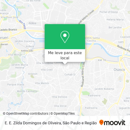 E. E. Zilda Domingos de Oliveira mapa