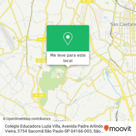 Colegio Educadora Luzia Villa, Avenida Padre Arlindo Vieira, 3754 Sacomã São Paulo-SP 04166-003 mapa