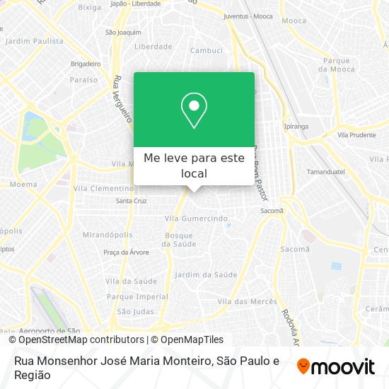 Rua Monsenhor José Maria Monteiro mapa