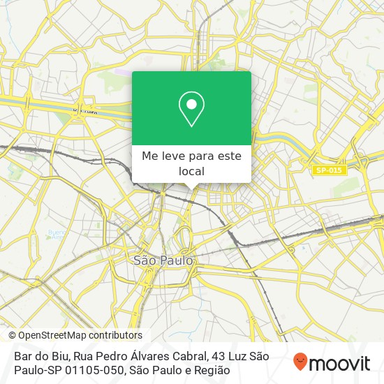 Bar do Biu, Rua Pedro Álvares Cabral, 43 Luz São Paulo-SP 01105-050 mapa