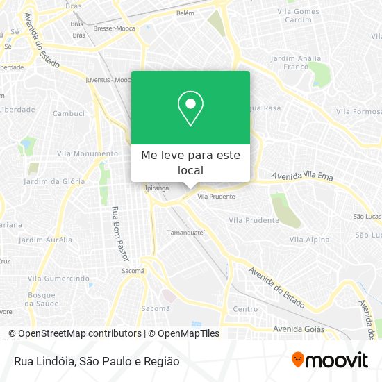 Rua Lindóia mapa