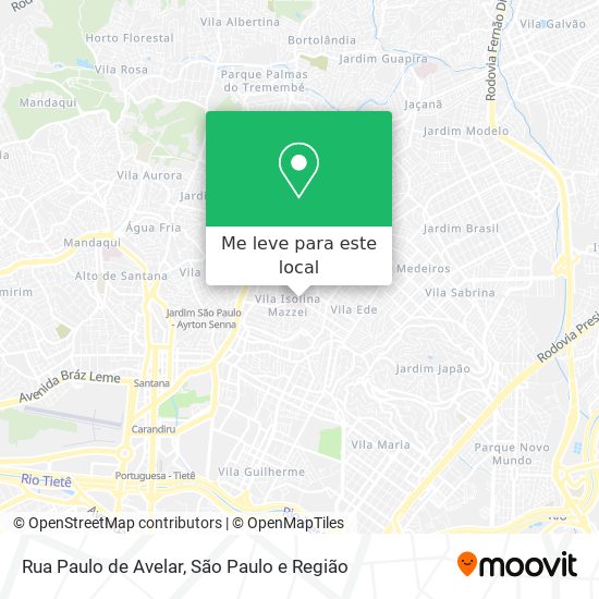 Rua Paulo de Avelar mapa