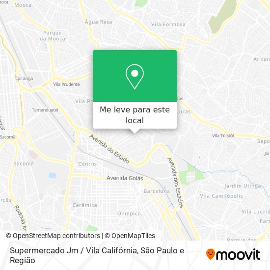 Supermercado Jm / Vila Califórnia mapa