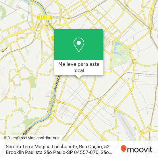 Sampa Terra Magica Lanchonete, Rua Cação, 52 Brooklin Paulista São Paulo-SP 04557-070 mapa