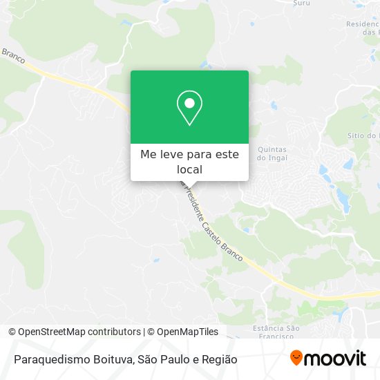 Paraquedismo Boituva mapa