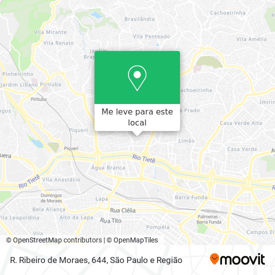 R. Ribeiro de Moraes, 644 mapa