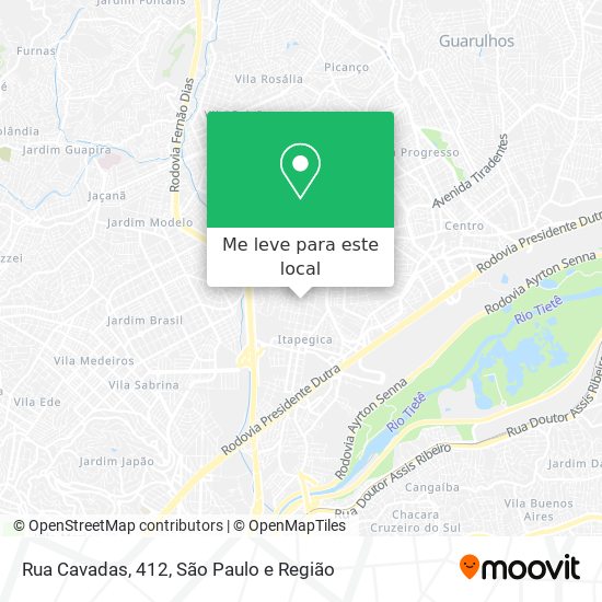 Rua Cavadas, 412 mapa