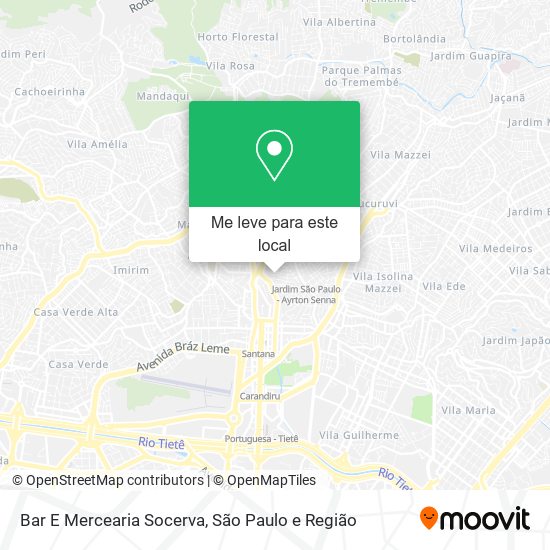 Bar E Mercearia Socerva mapa