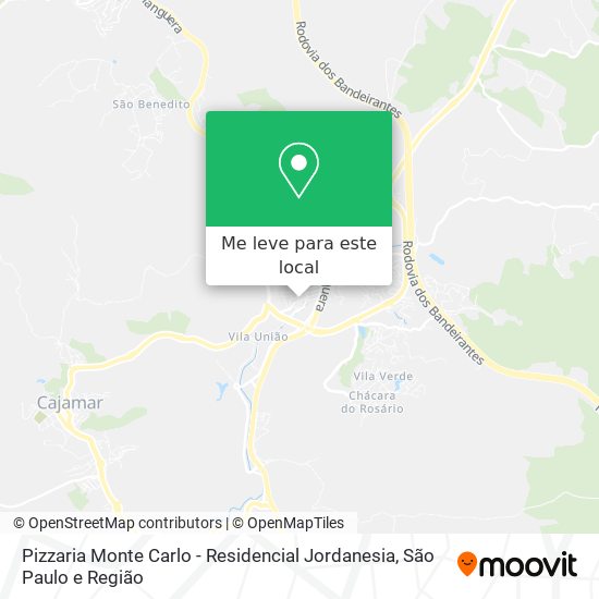 Pizzaria Monte Carlo - Residencial Jordanesia mapa