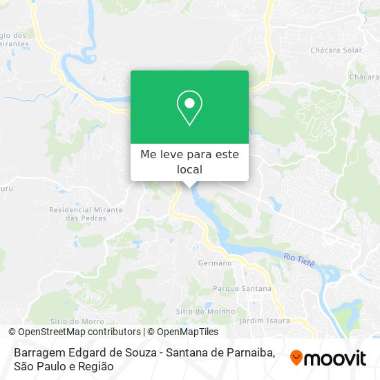 Barragem Edgard de Souza - Santana de Parnaiba mapa