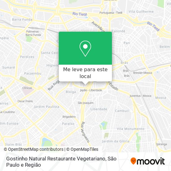 Gostinho Natural Restaurante Vegetariano mapa