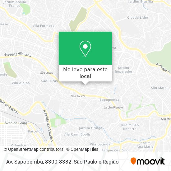 Av. Sapopemba, 8300-8382 mapa