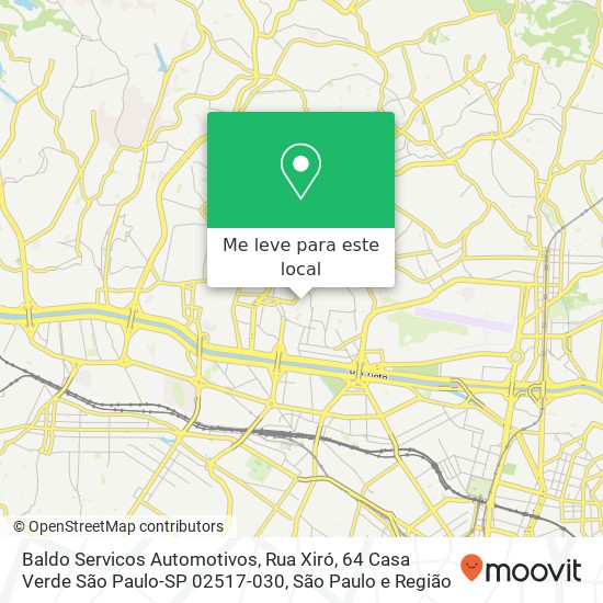 Baldo Servicos Automotivos, Rua Xiró, 64 Casa Verde São Paulo-SP 02517-030 mapa