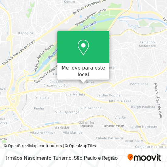 Irmãos Nascimento Turismo mapa