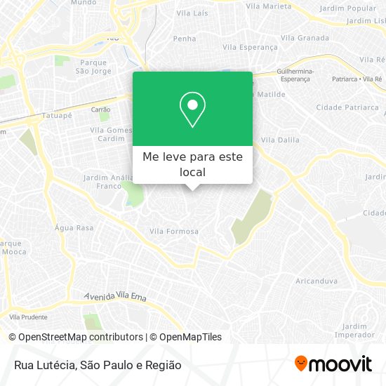 Rua Lutécia mapa