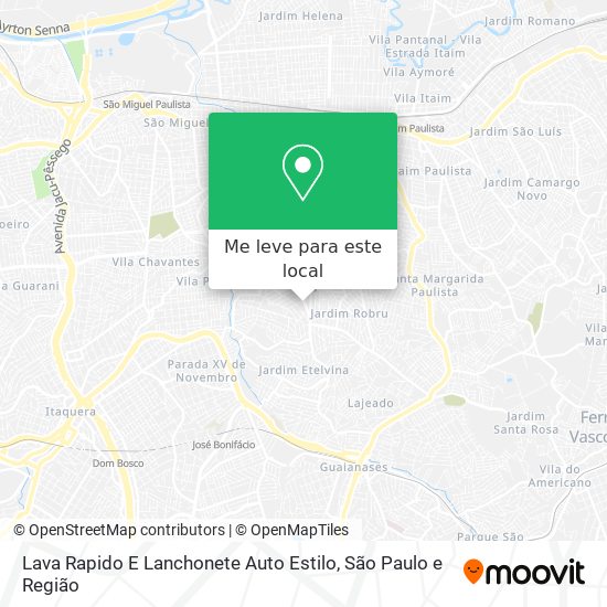 Lava Rapido E Lanchonete Auto Estilo mapa