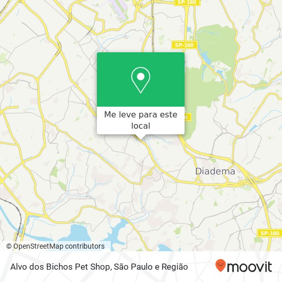 Alvo dos Bichos Pet Shop, Rua Derville Alegretti Cidade Ademar São Paulo-SP 04338-140 mapa